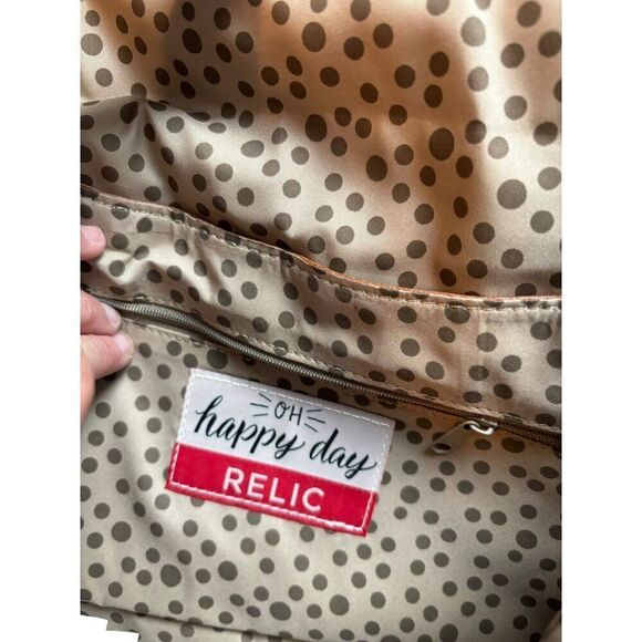 Relic Women's Multi-Color Striped Faux Leather Crossbody Bag With Polka Dot Inte - Picture 4 of 15